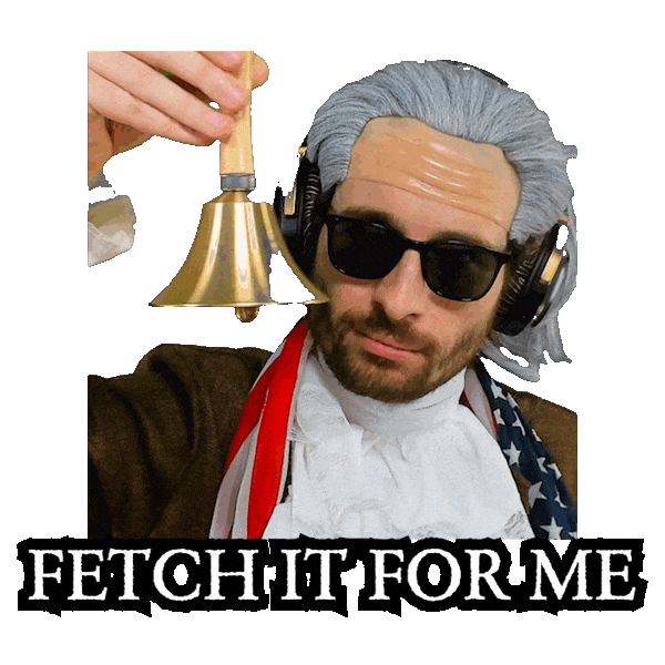 Fetch Founding Father Sticker