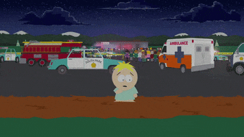 scared butters stotch GIF by South Park 