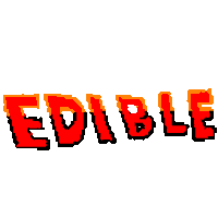 Lynnchardart hot fire edible jumping text Sticker