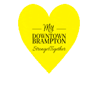 downtownbramptonbia supportlocal yellowheart downtownbrampton mydowntownbrampton Sticker