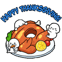 Happy Dinner Sticker by Sappy Seals