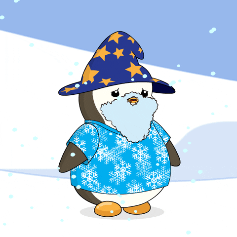 Snow Shaking GIF by Pudgy Penguins