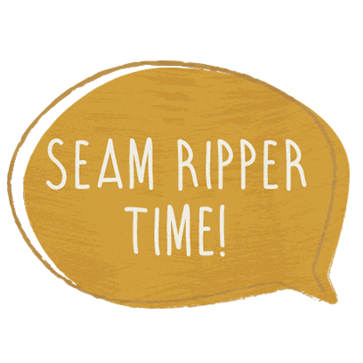 Speech Bubble Seam Ripper Sticker by Art Gallery Fabrics