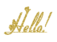 glitter hello STICKER