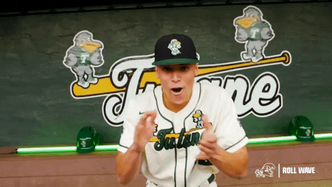 College Baseball Sanchez GIF by GreenWave
