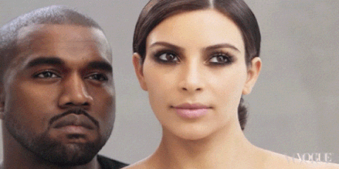 kim and kanye GIF