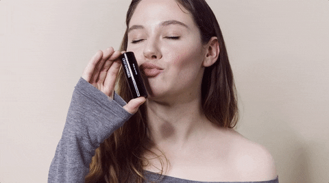 i love makeup kiss GIF