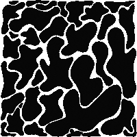 w_butz cowboy cow groovy animal print Sticker
