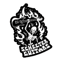Rock N Roll Skeleton Sticker by Schecter Guitar Research