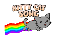 Rainbow Kitty Sticker by Hugo.fm