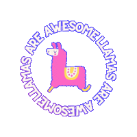 wynne_r llama llamas llamas are awesome Sticker