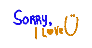 Sorry I Love You Sticker
