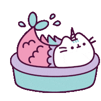 Mermaid Swimming Sticker by Pusheen