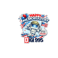 American Flag Usa Sticker by Digi 995