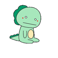 hikariiiii0824 かわいい バイバイ 恐竜 男の子 Sticker