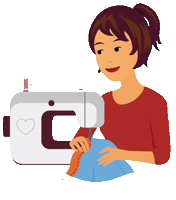 Sew Sewing Machine Sticker by Pattydoo