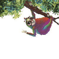 Adventures_with_Goober hello hi rainbow bye Sticker