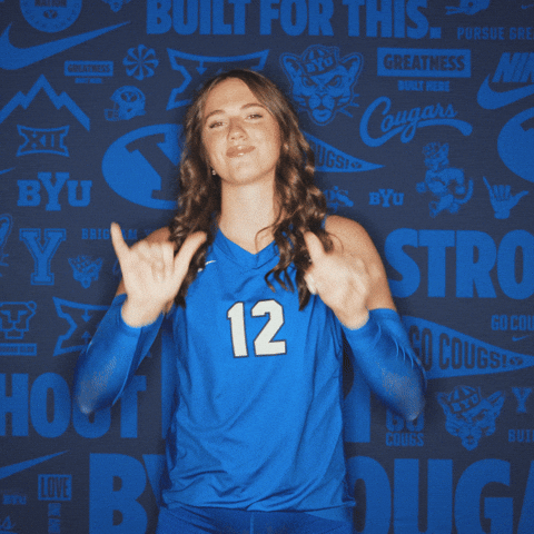 Ncaa Volleyball Go Cougs GIF by BYU Cougars