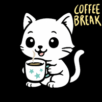 Coffee Break Cat GIF