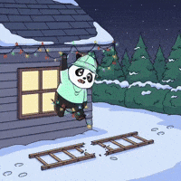 Christmas Hanging Around GIF by Pandu Pandas