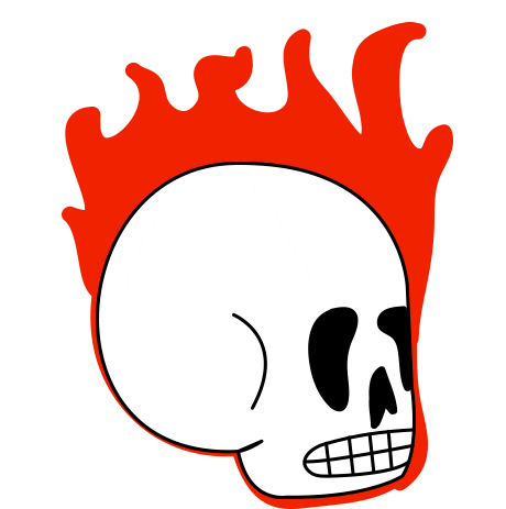 Fire Head Sticker