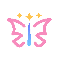 utopiaklubi butterfly magic wand fairy wings perhonen Sticker