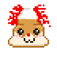Happy Pixel Sticker by Poopies.io