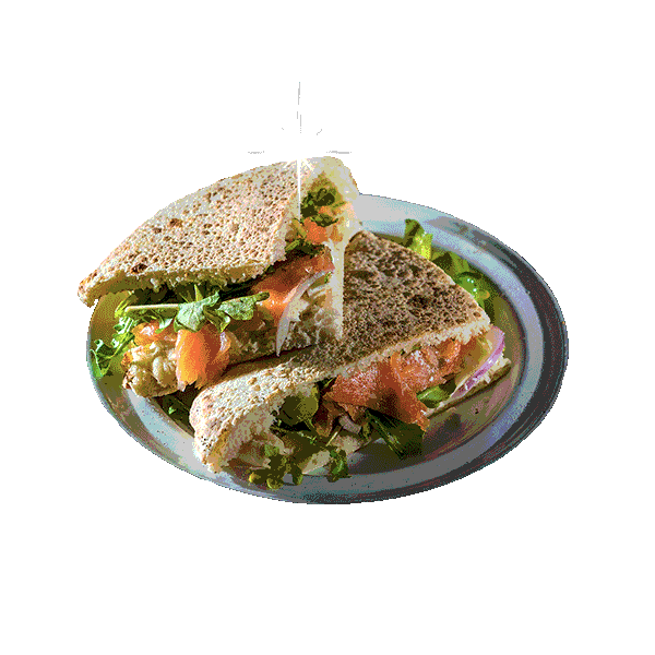 sandwich salmon Sticker by La Estelina