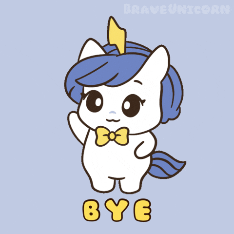 Dont Forget Me Peace Out GIF by Brave Unicorn