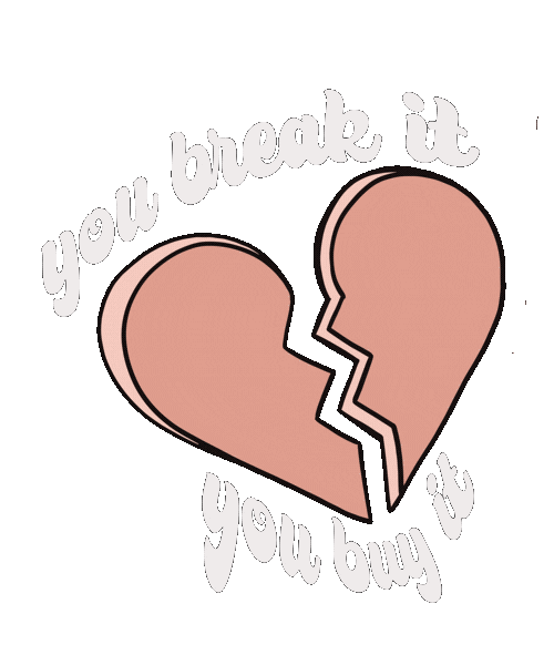 Sad Broken Heart Sticker