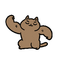 Work Out Sticker by Cat and Cat Comics