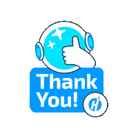 Thanks Thank You Sticker by Hodlnaut
