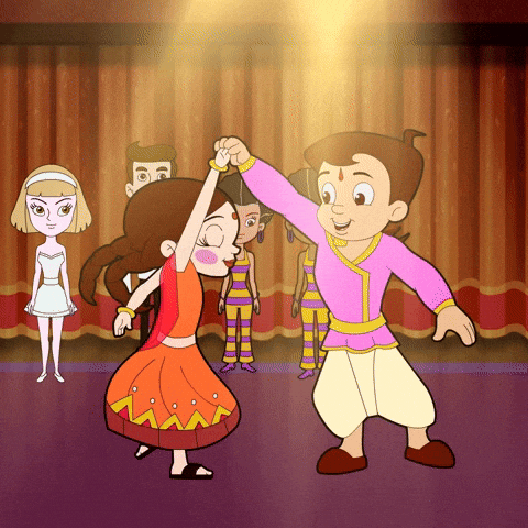 Navratri Garba GIF by Chhota Bheem