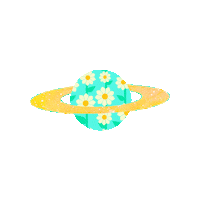 Daisy Flower Space Sticker by TheGrungeMonkey