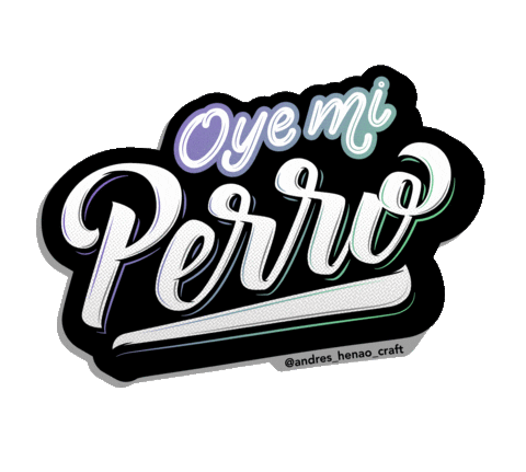 AndresCraft giphyupload lettering colombia perro Sticker