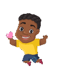 Happy I Love You Sticker by Dinolingo - online language learning platform for kids