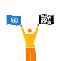 Black Lives Matter Flag Sticker by INTO ACTION