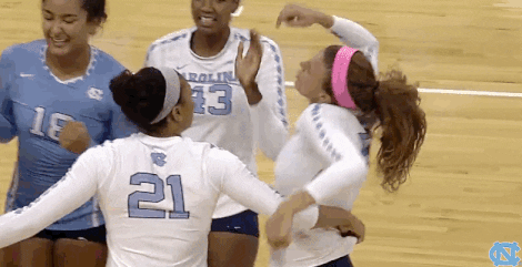 carolina volleyball GIF by UNC Tar Heels