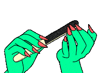 Bored Nail Care Sticker by GIPHY CAM