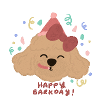 Happy Birthday Dog Sticker by Ann of Facedit