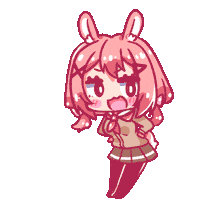 Dollypyon bunny girl pink bunny dollymochi vtuber bunny Sticker