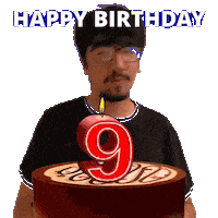 9Th Birthday 9 Years Old Sticker