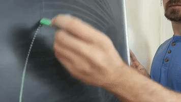 Man Learns Chalk Trick to Impress Students