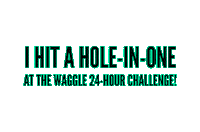 Hole In One Get Your Waggle On Sticker by Waggle Golf