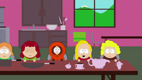 bebe stevens table GIF by South Park 