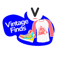 Vintage Finds Sticker by Vendorzs