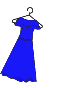 thedressstories girl blue dress skirt Sticker