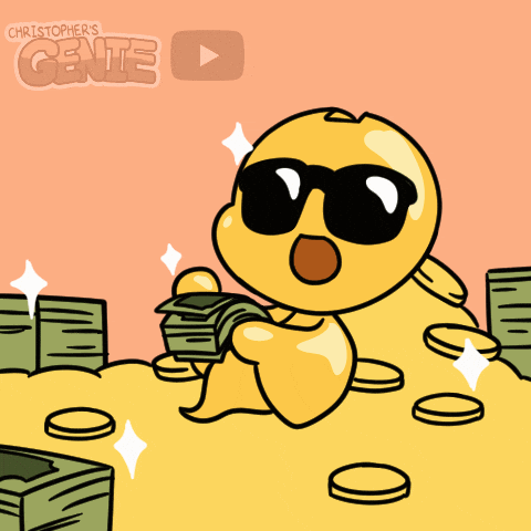 Make It Rain Money GIF by Christophers Genie