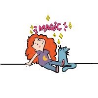 Camisilustra cat girl cool good Sticker