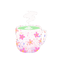 limistic drink morning tea cup Sticker